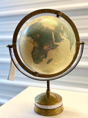 Drexel Heritage Decorative World Globe Brass Stand New With Tags 14”